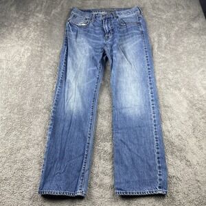 American Eagle Original Straight Jeans Mens 30x27 Blue Medium Wash Mid Rise‎